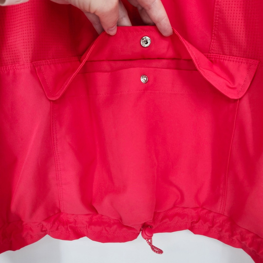 Old Navy Bright Pink 1/4 Zip Windbreaker Size L StretchTech Pullover Jacket - Picture 7 of 9